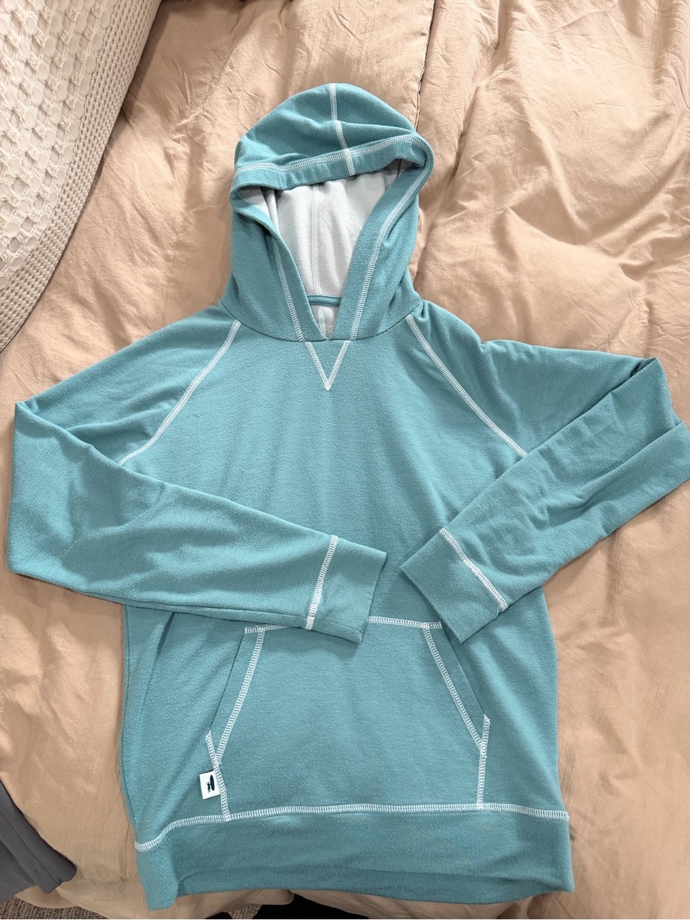 johnnie-O Boys Light Teal Hooded Sweater